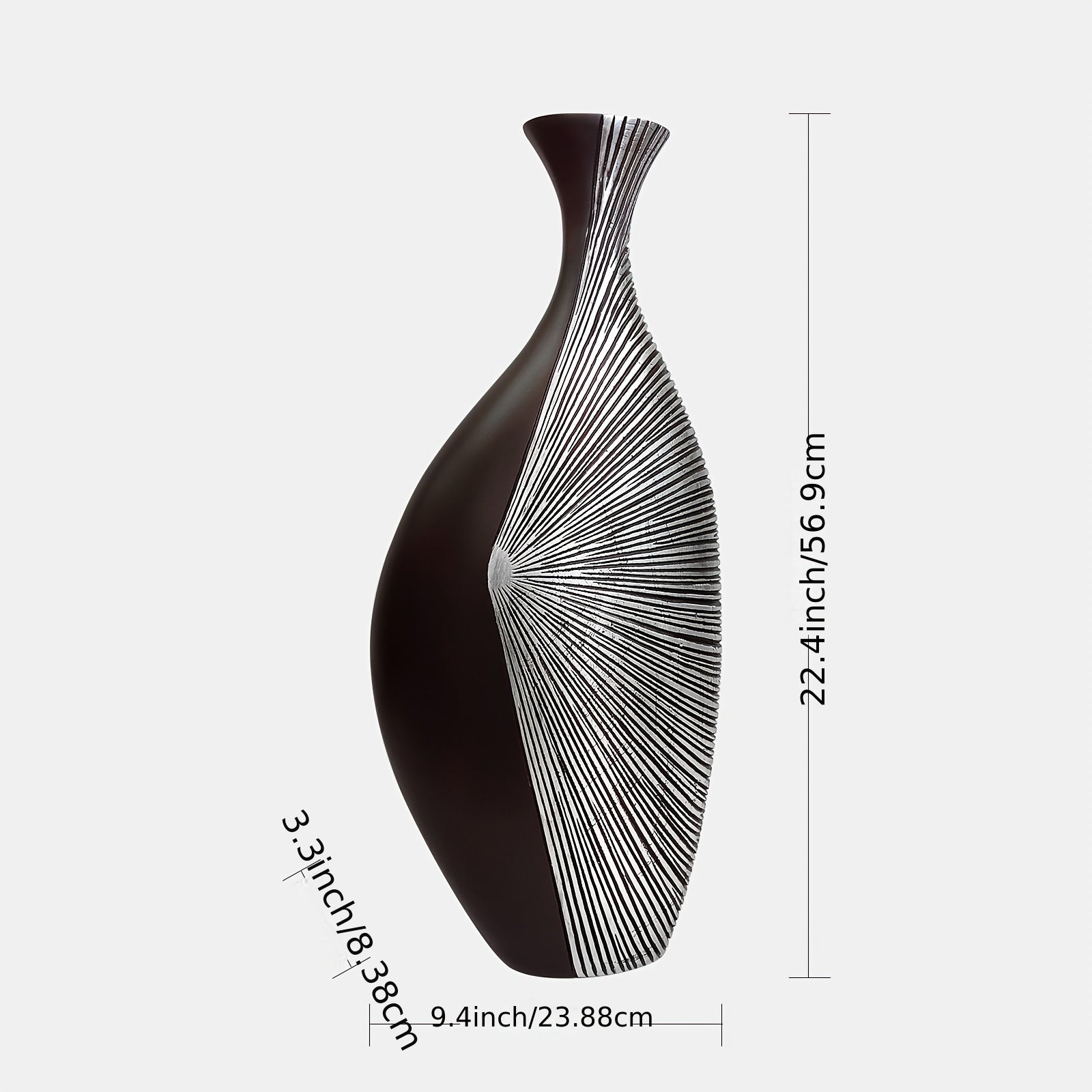 Resin Handmade Vase, Rustic Antique Style, 22.4\