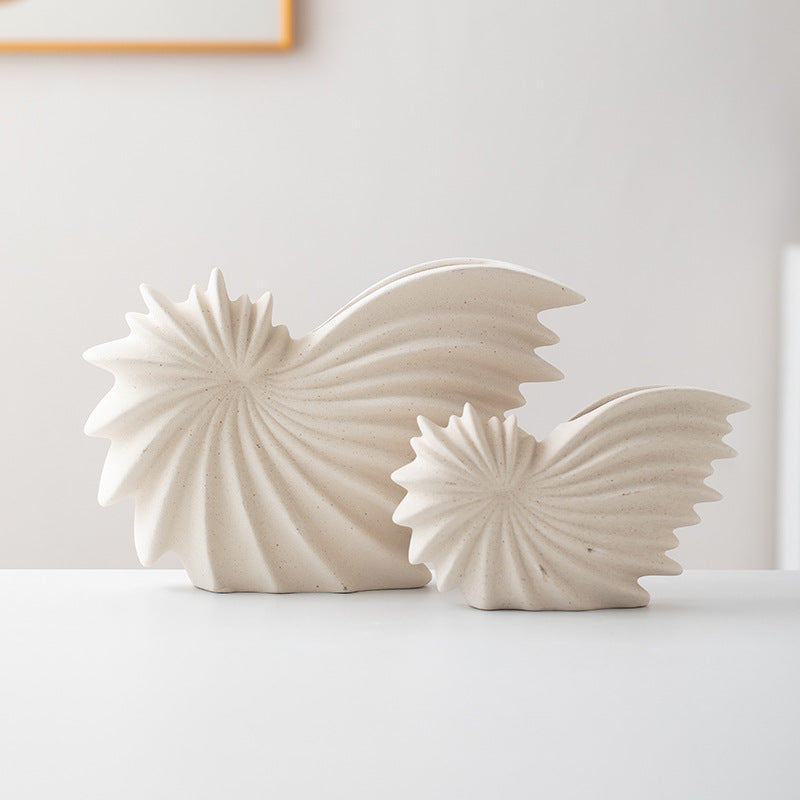 Ceramic Vase Ornament | TV Cabinet Living Room Fresh and Dried Flower Decoration, Nordic Style Decorative Vase