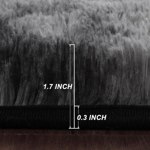 1pc Luxurious Rectangular Shaggy Plush Carpet Rug - Soft, Fluffy, Tie-dyed, Solid, Dark-colored, Non-slip, Machine Washable - Perfect for Living Room Sofa, bed Room, Home High-end Decorative, Easy to Clean, Long-lasting, and Versatile