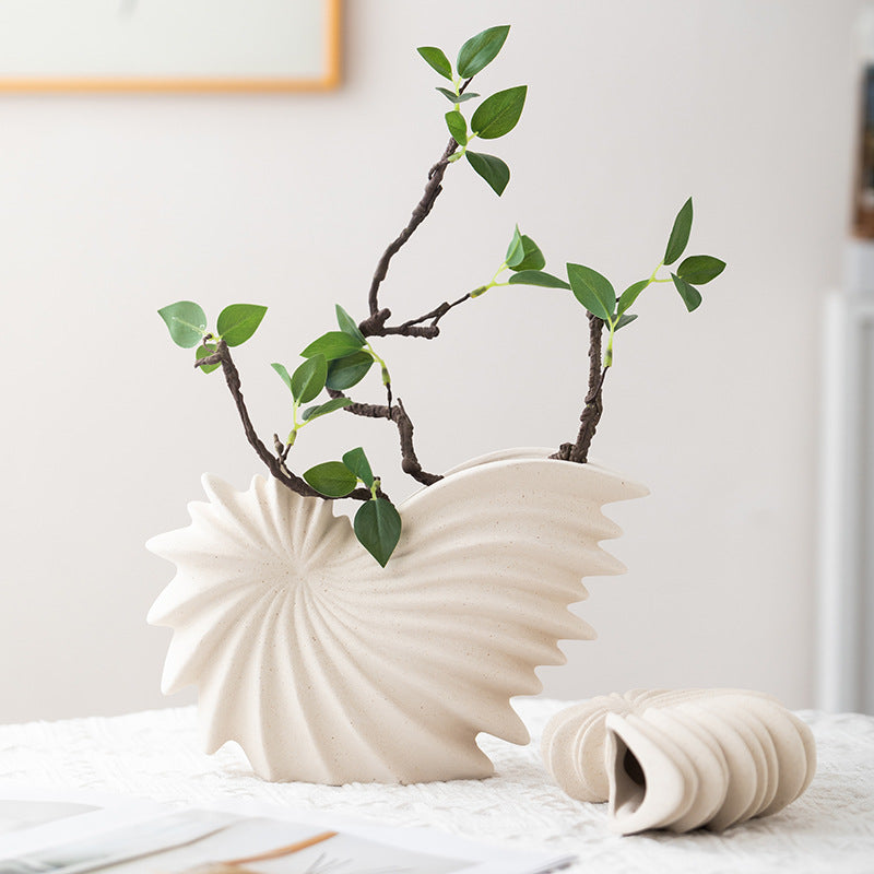 Ceramic Vase Ornament | TV Cabinet Living Room Fresh and Dried Flower Decoration, Nordic Style Decorative Vase