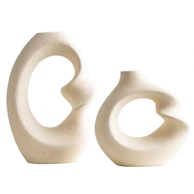 French Art Light Luxury Vase | Ceramic Decoration for Living Room, Wine Cabinet, Entrance, Dining Table - High-End Sense, Eclectic Style