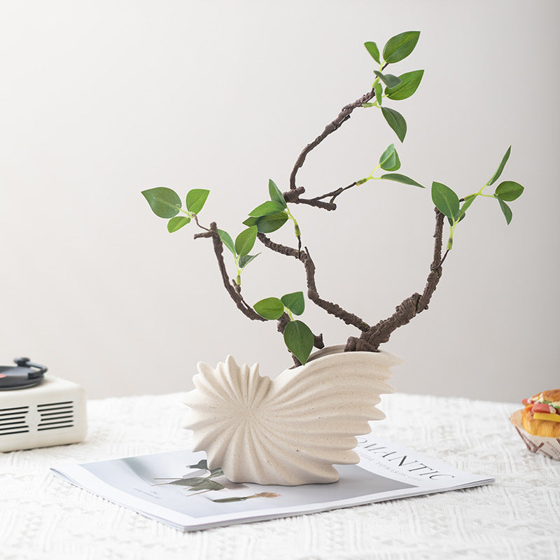 Ceramic Vase Ornament | TV Cabinet Living Room Fresh and Dried Flower Decoration, Nordic Style Decorative Vase