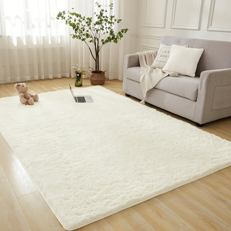 1pc Area Rugs for Living Room, Shaggy Plush Rug for Bedroom, Soft Non Slip Floor Carpet for Bedside, Fluffy Rug for Nursery, New Year Christmas Dorm and Home Decor