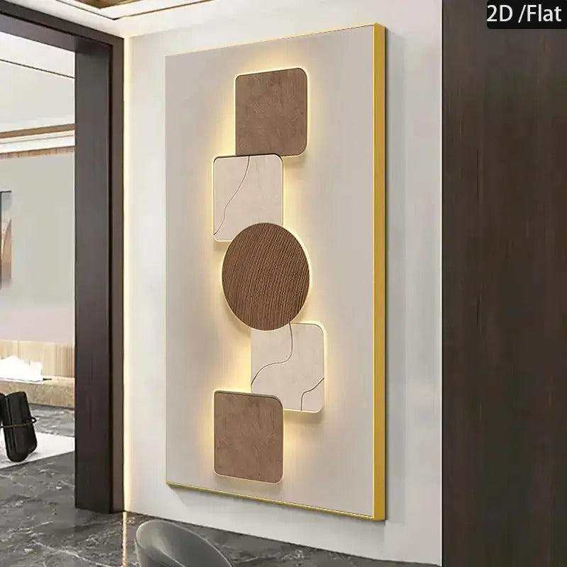 2D Flat, 2D Flat, 2D Flat A Single Framed Piece of 2D Abstract Wall Art for Home Decoration, Suitable for Halloween And Christmas, Featuring a Large Orange Country Farmhouse Theme. It Includes Landscapes, Geometric Shapes, And Quirky Designs