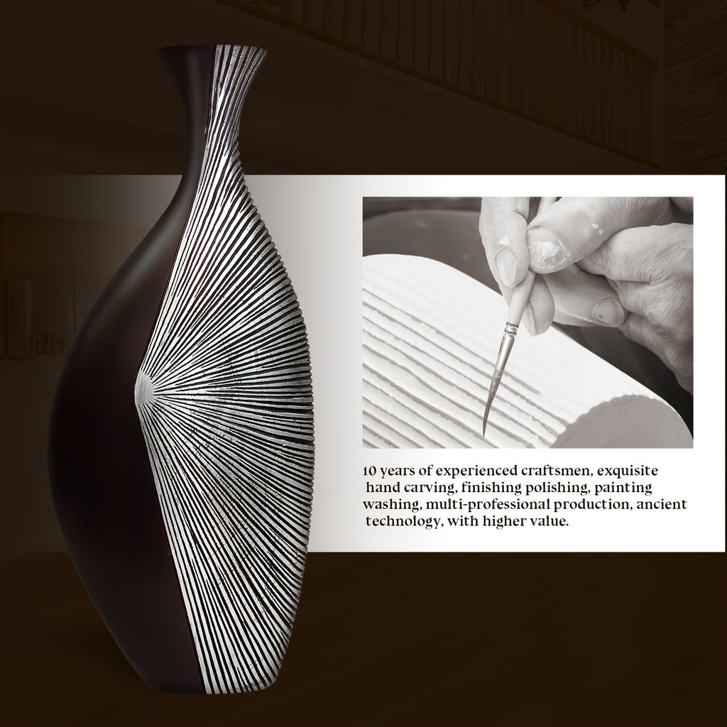 Resin Handmade Vase, Rustic Antique Style, 22.4\