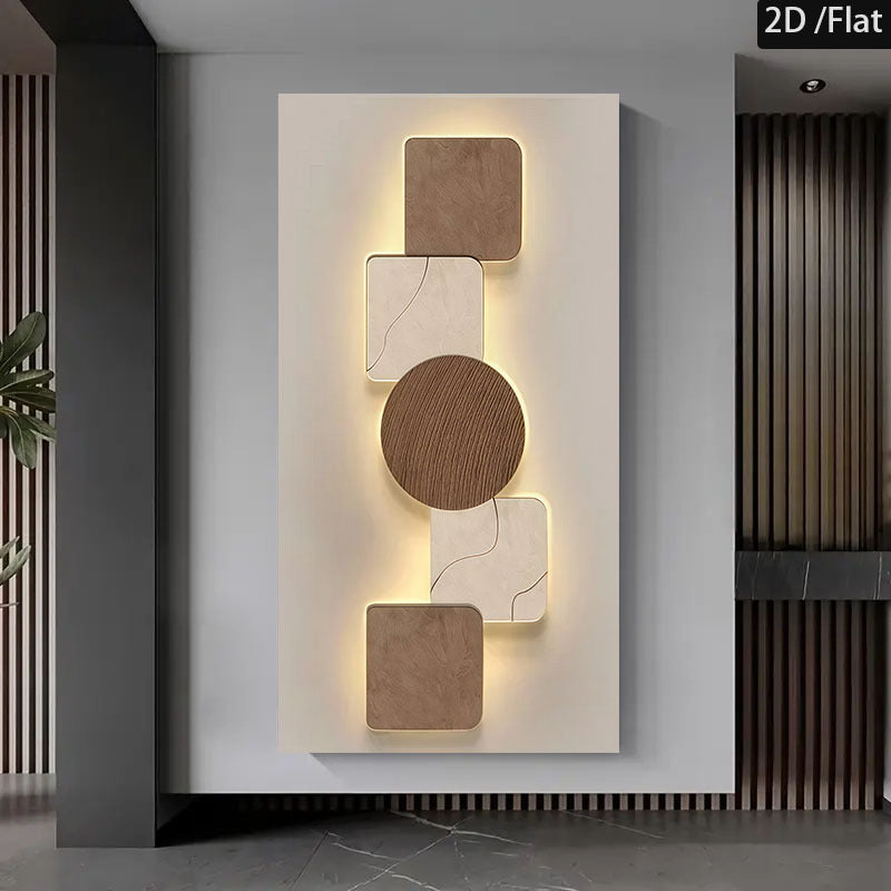 2D Flat, 2D Flat, 2D Flat A Single Framed Piece of 2D Abstract Wall Art for Home Decoration, Suitable for Halloween And Christmas, Featuring a Large Orange Country Farmhouse Theme. It Includes Landscapes, Geometric Shapes, And Quirky Designs