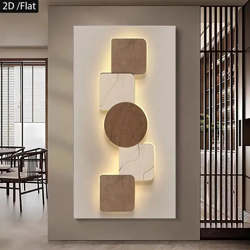 2D Flat, 2D Flat, 2D Flat A Single Framed Piece of 2D Abstract Wall Art for Home Decoration, Suitable for Halloween And Christmas, Featuring a Large Orange Country Farmhouse Theme. It Includes Landscapes, Geometric Shapes, And Quirky Designs