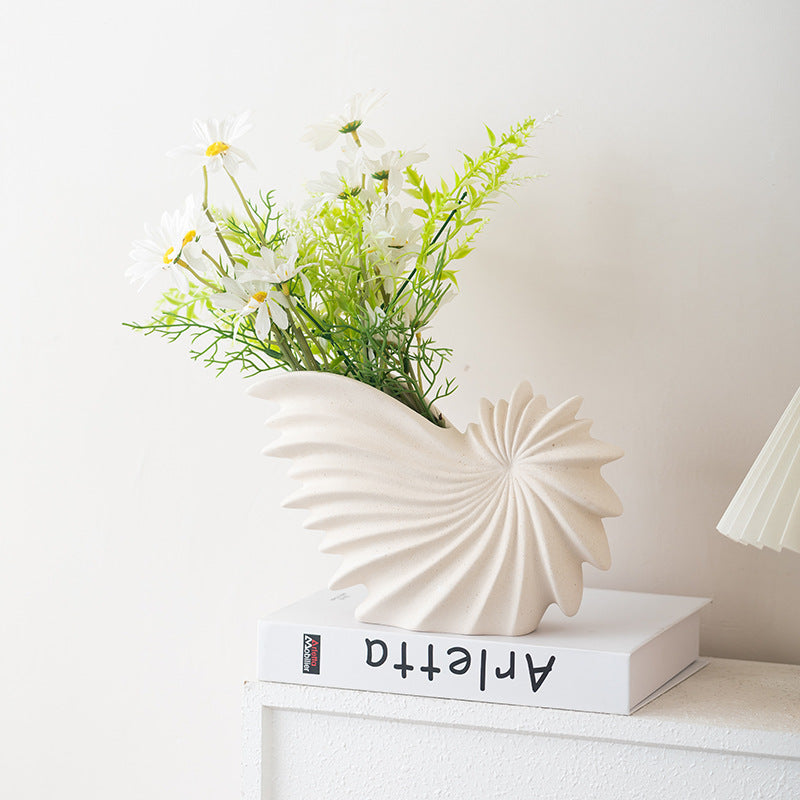 Ceramic Vase Ornament | TV Cabinet Living Room Fresh and Dried Flower Decoration, Nordic Style Decorative Vase