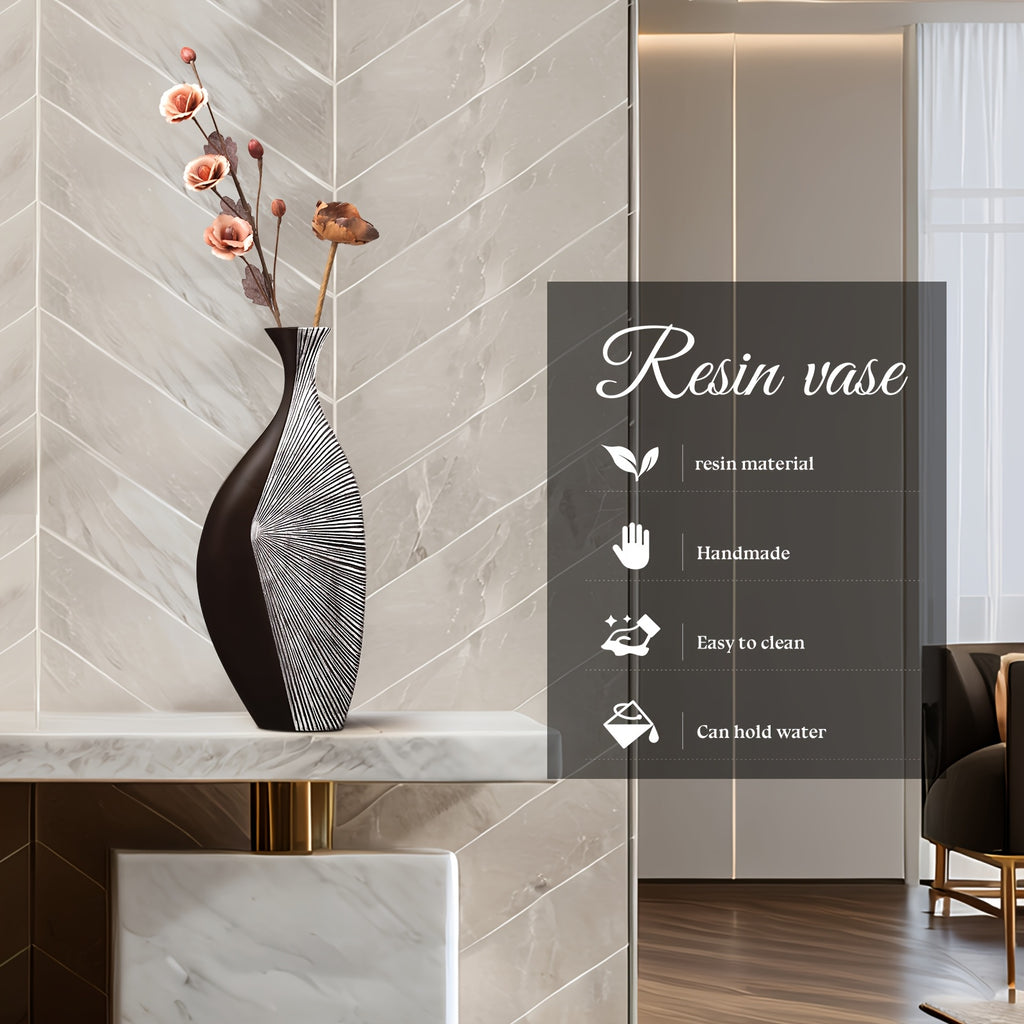 Resin Handmade Vase, Rustic Antique Style, 22.4\